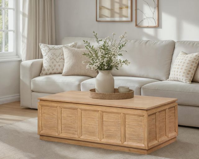 Magnussen Home® Burnham Sable Dusk Lift Top Storage Cocktail Table with Casters-1