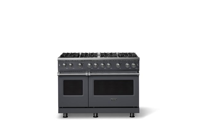 Viking® 5 Series 48" Cast Black Pro Style Gas (LP) Range with Polished Chrome Trim-0
