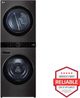 LG 4.5 Cu. Ft. Washer, 7.2 Cu. Ft. Dryer Black Steel Stack Laundry-1