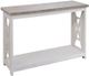 Elements International Justina Grey Sofa Table with White Base-0