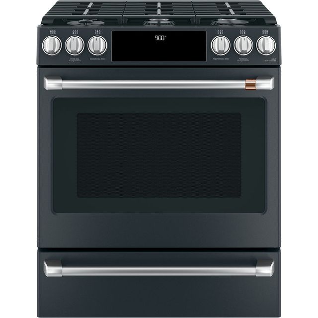 Café™ 30" Matte Black Slide In Gas Range-0