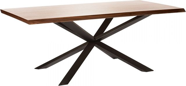 Moe's Home Collection Oslo Walnut Dining Table with Black Iron Base -0