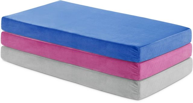 Malouf® Brighton 6" Gray Youth Gel Memory Foam Medium Firm Tight Top Full Mattress in a Box-3