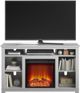 Ameriwood Home Edgewood Dove Gray 55'' Electric Fireplace Media Console-2