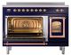 Ilve® Nostalgie II Noblesse 48'' Midnight Blue Pro Style Induction Range with Copper Trim-3
