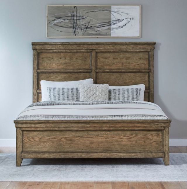 Liberty Furniture Carolina Park Amber Brown Queen Panel Bed-1