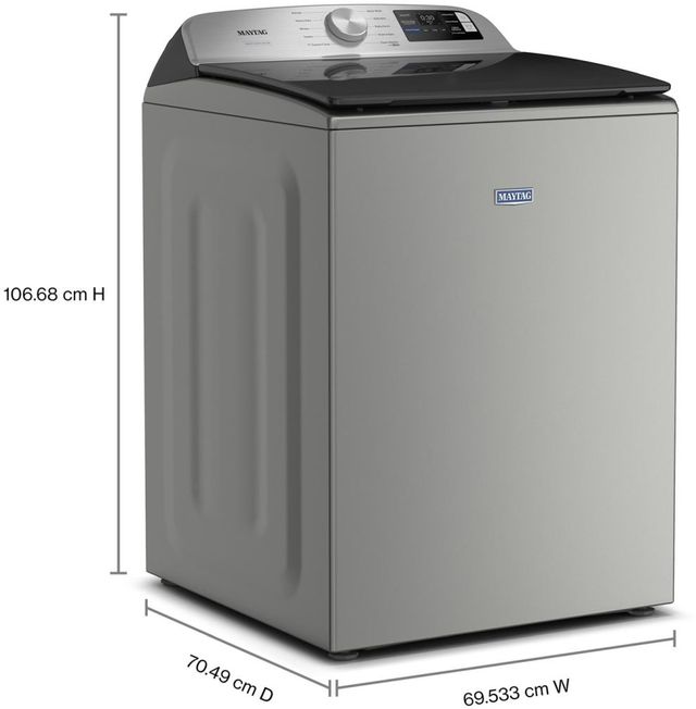 Maytag® Classic Silver Top Load Washer & Gas Dryer Laundry Pair-3