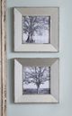 A & B Home 2-Piece Vintage Silver Reflective Wall Art Set-2