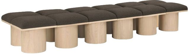 Meridian Furniture Pavilion 12-Piece Brown/Natural 108" Modular Bench Set-0