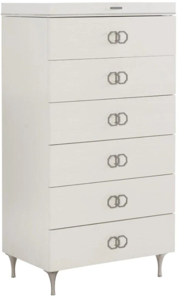 Bernhardt Silhouette Eggshell Tall Drawer Chest-0