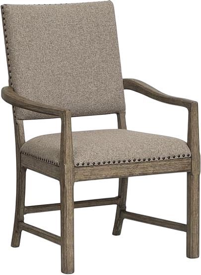 Magnussen Home® Claremont Smokey Taupe Dining Arm Chair with Upholstered Seat and Back-0