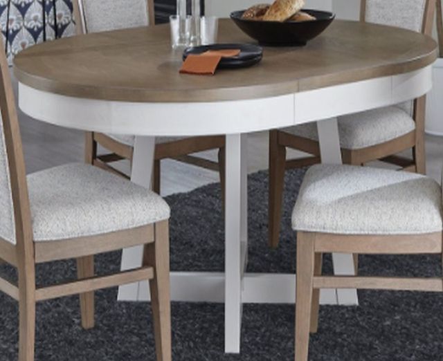 Parker House® Americana Modern Cotton Oval Dinig Table with Weathered Natural Top -2