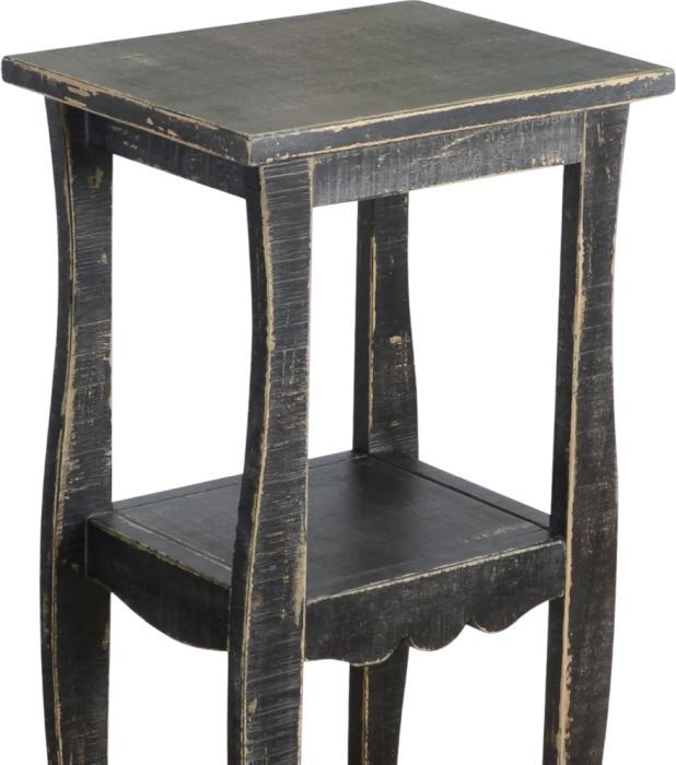 Sunny Designs™ Marina Black Sand End Table with Lower Shelf-3