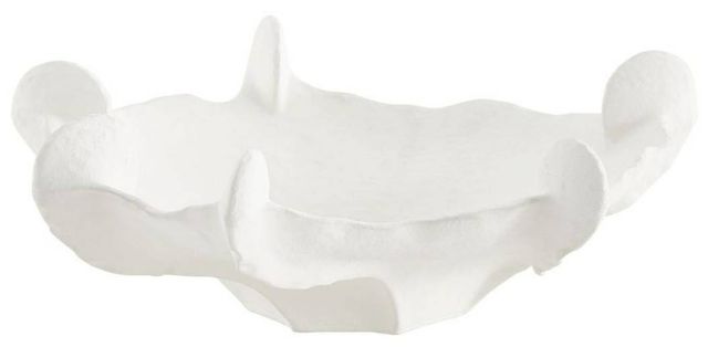 Uttermost® Coral Mirage Matte White Ceramic Indoor-Outdoor Bowl-3
