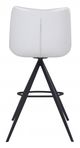 Zuo® Aki White and Black Set of 2 Counter Chairs-4