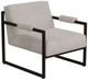 International Furniture Direct Galena Blacksmithing Matte Brown/Ivory Arm Chair-0