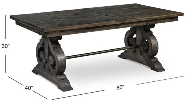 Magnussen Home® Bellamy Peppercorn 80" Rectangular Dining Table-2
