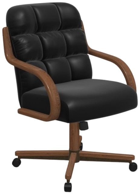 Chromcraft Customizable Ryland Swivel Tilt Caster Casual Dining Chair-3