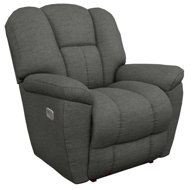 La-Z-Boy® Maverick Slate Power Rocking Recliner with Headrest and Lumbar-0