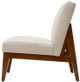 Olliix by Madison Park Cream Kari Slant Back Wood Accent Chair-3