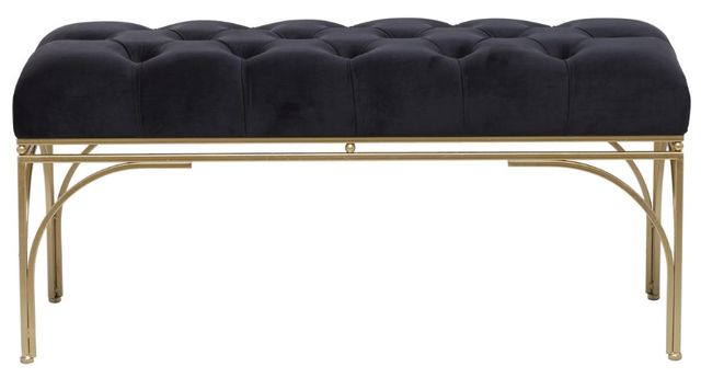 Deco Marche Black/Gold 39" Bench-0