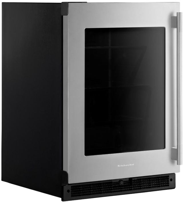 Kitchenaid® 24" 5.2 Cu Ft. Stainless Steel Under the Counter Refrigerator With Glass Door-3