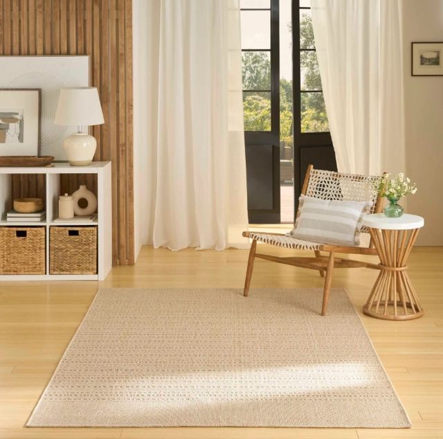 Nourison Home™ Tulum TLM01 Cream 5'x7' Style 1 Area Rug-1