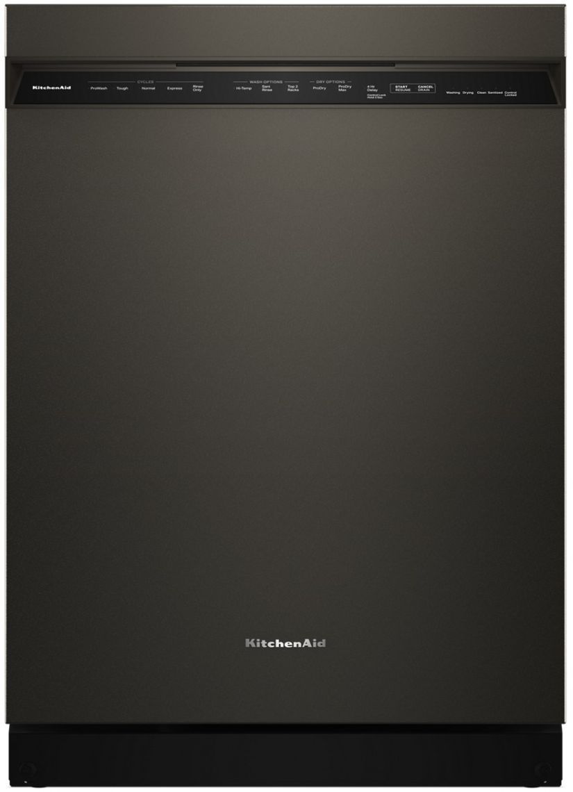 KitchenAid® 24" Black Ore 360° Max Jets™ Third Rack Front Control Built-In Dishwasher with ProDry™ System