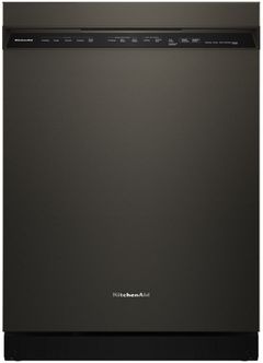 KitchenAid® 24" Black Ore 360° Max Jets™ Third Rack Front Control Built-In Dishwasher with ProDry™ System