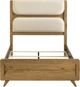 Coaster® Bennett Cream/Light Oak Youth Full Upholstered Panel Bed-3