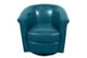 Porter International Designs Marvel Teal Barrel Accent Swivel Chair-1