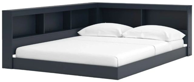 Signature Design by Ashley® Simmenfort Navy Blue Full Bookcase Storage Bed-0