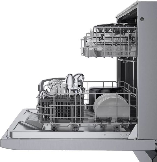 Bosch® 300 Series 24" Stainless Steel Front Control Built In Dishwasher-4