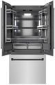 ZLINE Autograph Edition 36" 19.6 Cu. Ft. Stainless Steel Built-In Bottom Freezer Refrigerator with Graphite Gray Interior and Matte Black Accents-1
