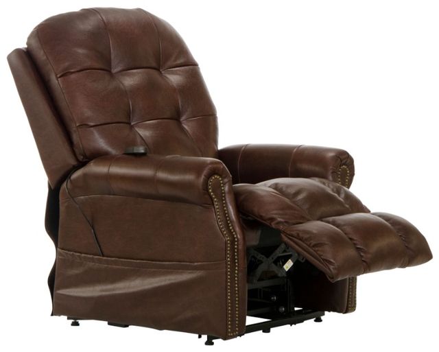 Catnapper® Madison Walnut Power Lift Lay Flat Recliner with Heat and Massage-1