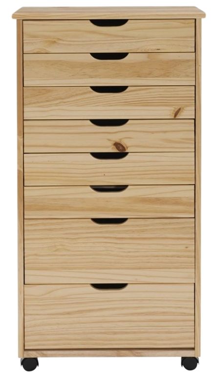 Linon Rudy Natural Storage Cart-2