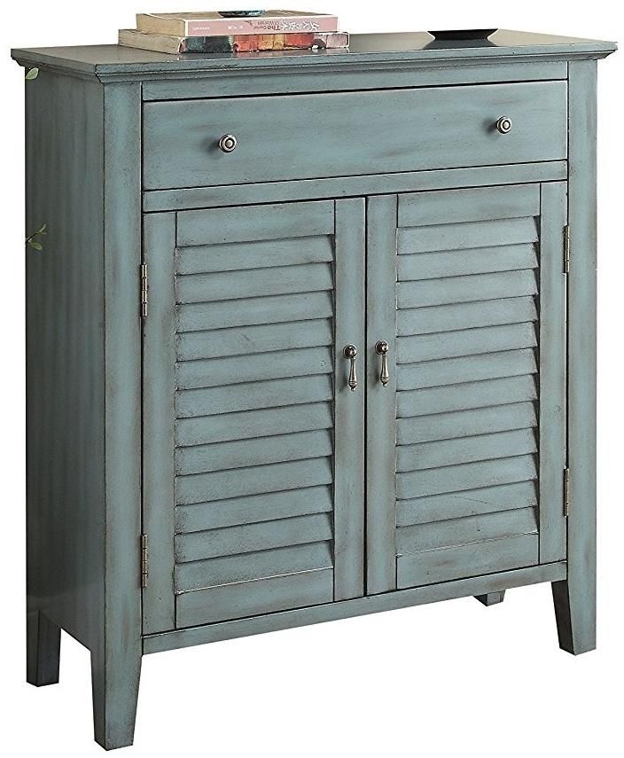 ACME Furniture Winchell Antique Blue 31" Console Cabinet