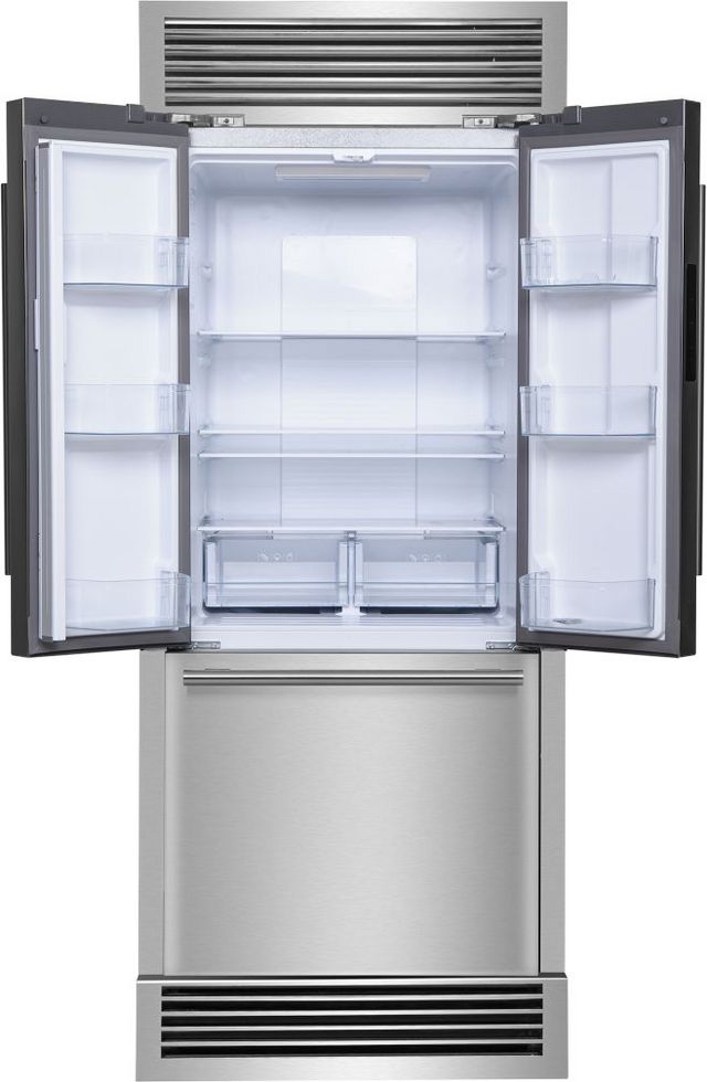 FORNO® 34 in. 17.5 Cu. Ft. Stainless Steel French Door Refrigerator-1
