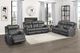 Homelegance® Yerba Gray Double Manual Reclining Sofa-1
