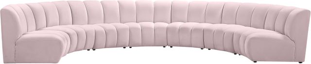 Meridian Furniture Infinity 7-Piece Pink Velvet Modular Sectional-0