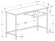 Monarch Specialties Inc. 48"L Espresso and Silver Metal Computer Desk-1