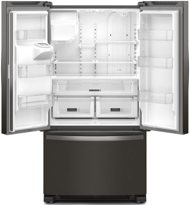 Whirlpool® 36 in. 24.7 Cu. Ft. Fingerprint Resistant Black Stainless Steel French Door Refrigerator-1