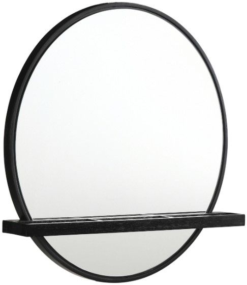 Coaster® Arini Black Vanity Wall Mirror with Shelf-0