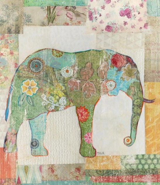 Classy Art Elephant Montage by Tava Studios Wall Art-0