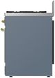 Ilve® Majestic III 30" Blue Gray Pro Style Dual Fuel Natural Gas Range with Triple Glass Door and Brass Trim-4