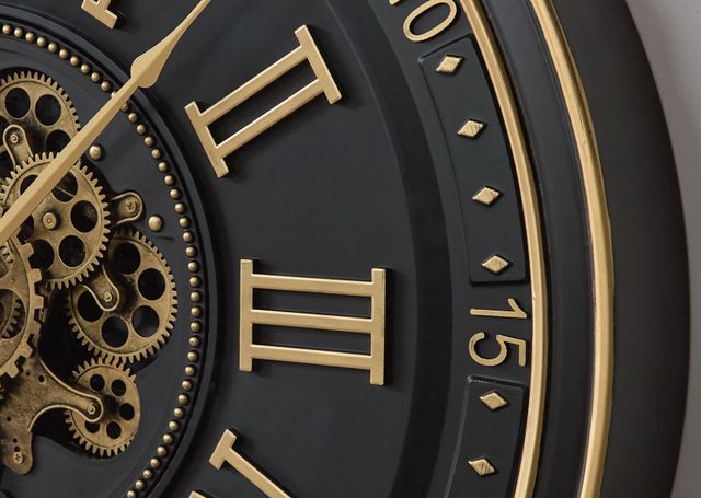Signature Design by Ashley® Dairton Black/Gold Wall Clock-3