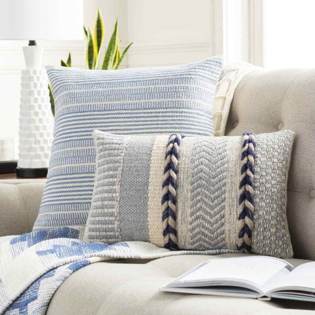 Surya Cascada Navy 13"x20" Pillow Shell with Down Insert-2