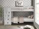 Elements International Sami White Youth Twin Over Twin Step Bunk Bed with Left Headboard-1