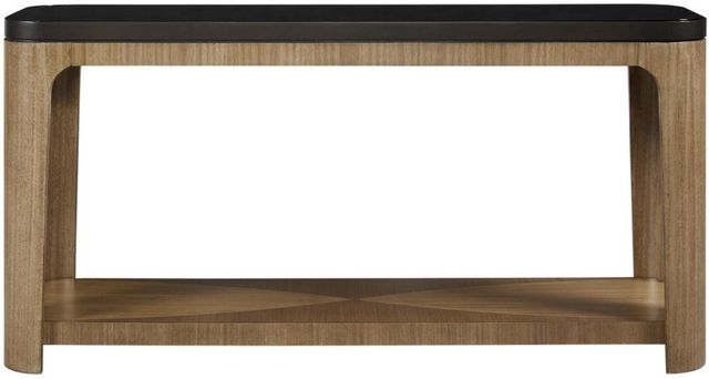 Bernards Calia Black Console Table with Brown Base-2