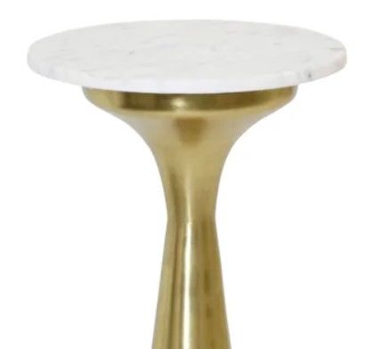 StyleCraft Light Brass Accent Drink Table-1